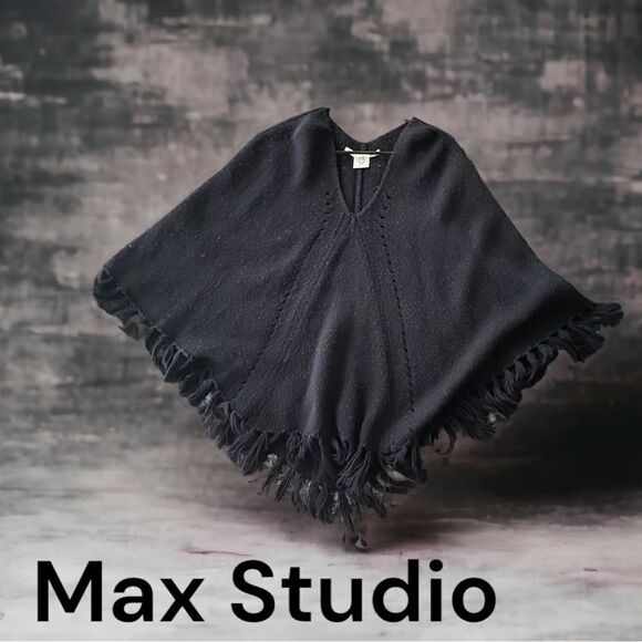 Max Studio l Jackets & Coats l Black Shawl l Medium thickness l OS l Vintage - Picture 7 of 7